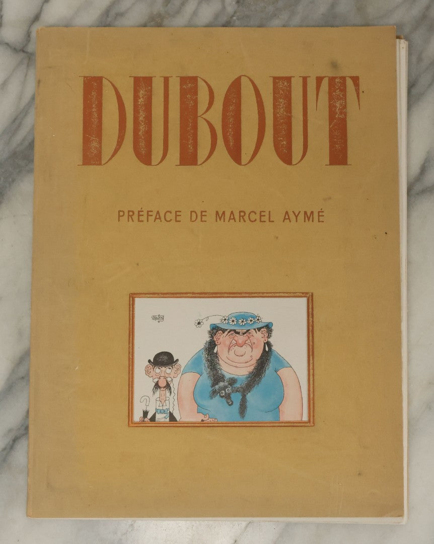 Lot 048 - "Dubout" Vintage Folio Book Collection Of The Caricatures And Artwork Of French Illustrator Albert Dubout, With Preface By Marcel Ayme, Published 1962