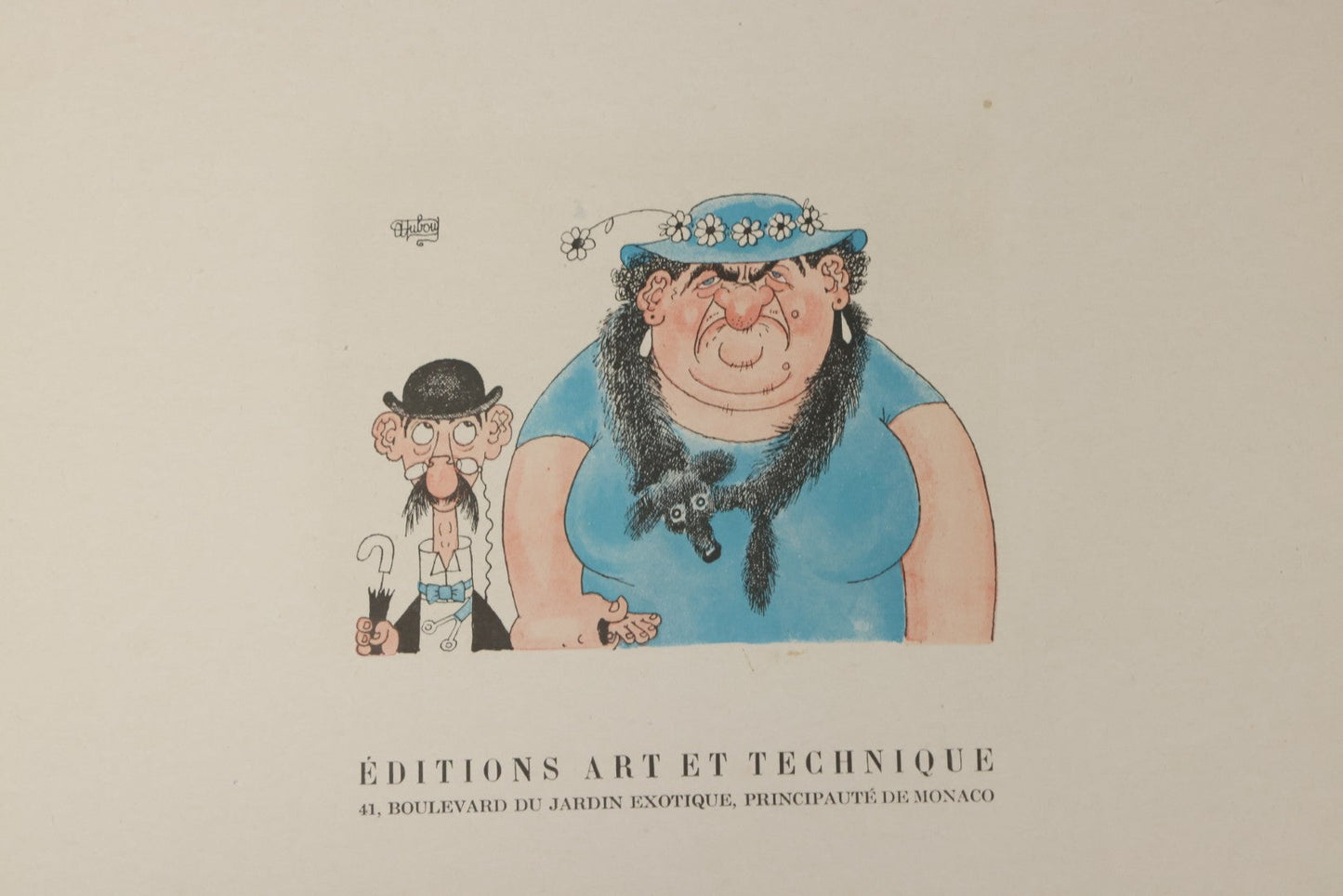 Lot 048 - "Dubout" Vintage Folio Book Collection Of The Caricatures And Artwork Of French Illustrator Albert Dubout, With Preface By Marcel Ayme, Published 1962