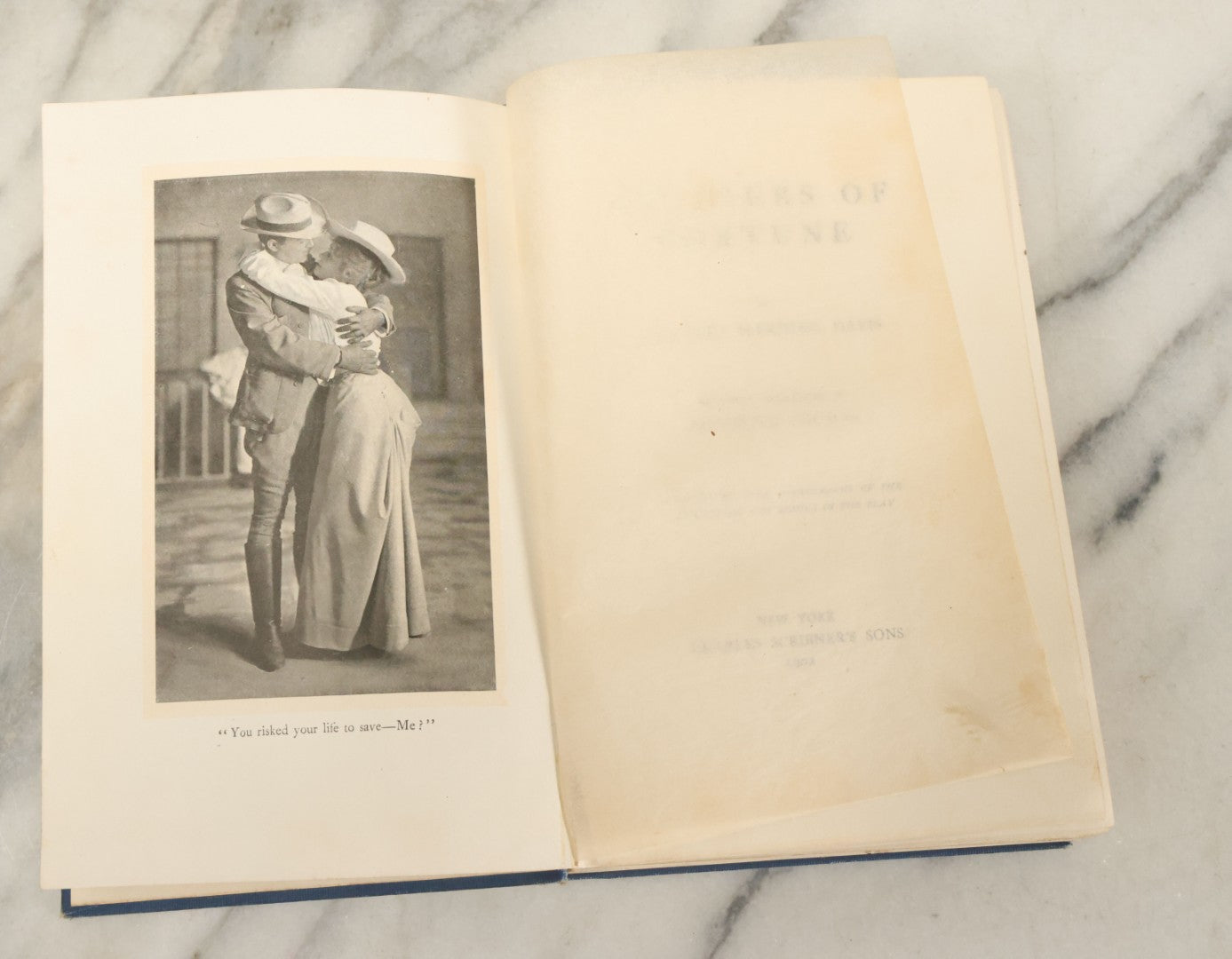Lot 052 - "Soldiers Of Fortune", Antique Novel By Richard Harding Davis, Play-Goers Edition, Published After The Dramatisation By Augustus Thomas, Illustrated With Photographs Of The Play, Charles Scribner's Sons, Publishers, New York, 1902