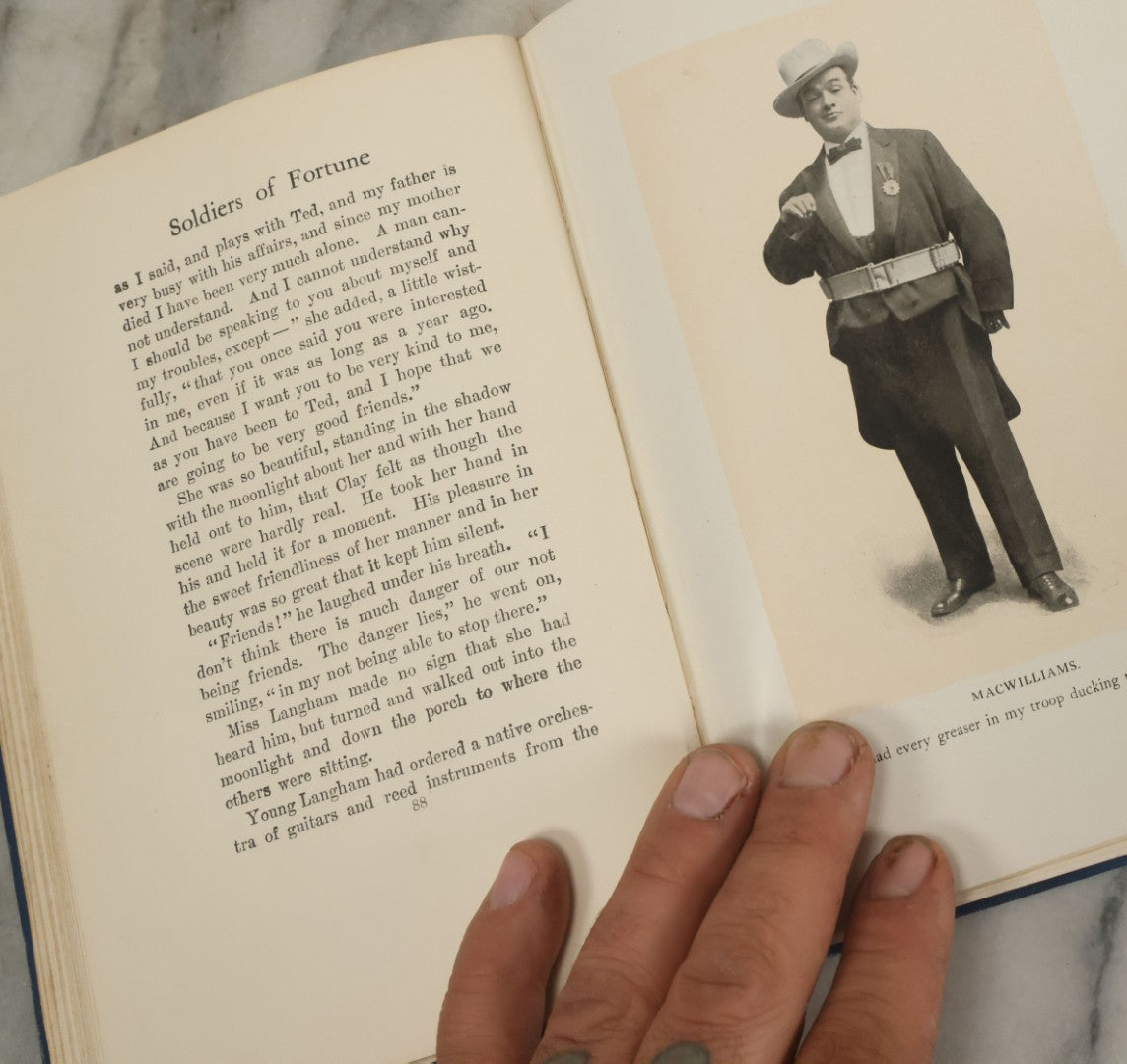 Lot 052 - "Soldiers Of Fortune", Antique Novel By Richard Harding Davis, Play-Goers Edition, Published After The Dramatisation By Augustus Thomas, Illustrated With Photographs Of The Play, Charles Scribner's Sons, Publishers, New York, 1902