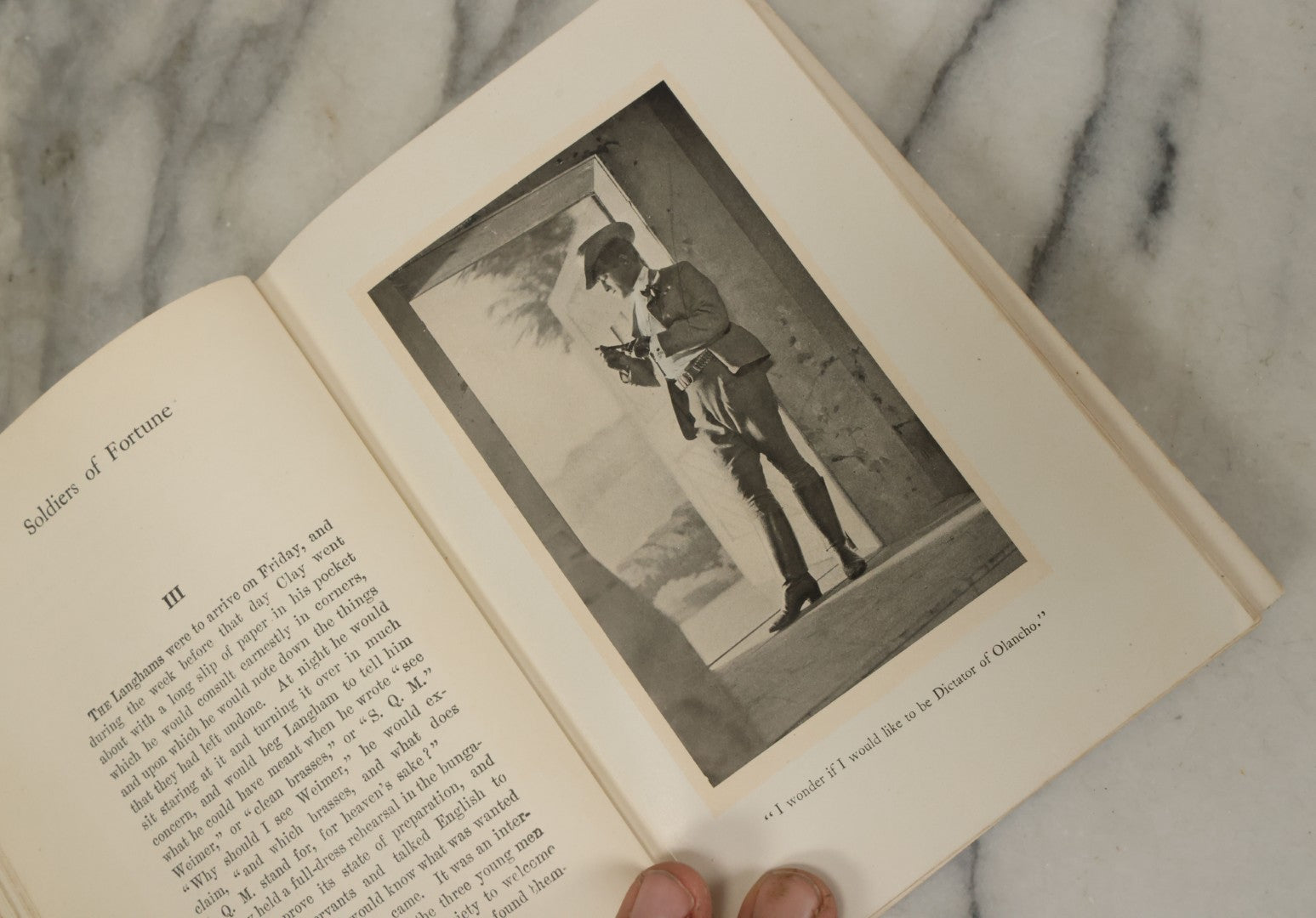 Lot 052 - "Soldiers Of Fortune", Antique Novel By Richard Harding Davis, Play-Goers Edition, Published After The Dramatisation By Augustus Thomas, Illustrated With Photographs Of The Play, Charles Scribner's Sons, Publishers, New York, 1902