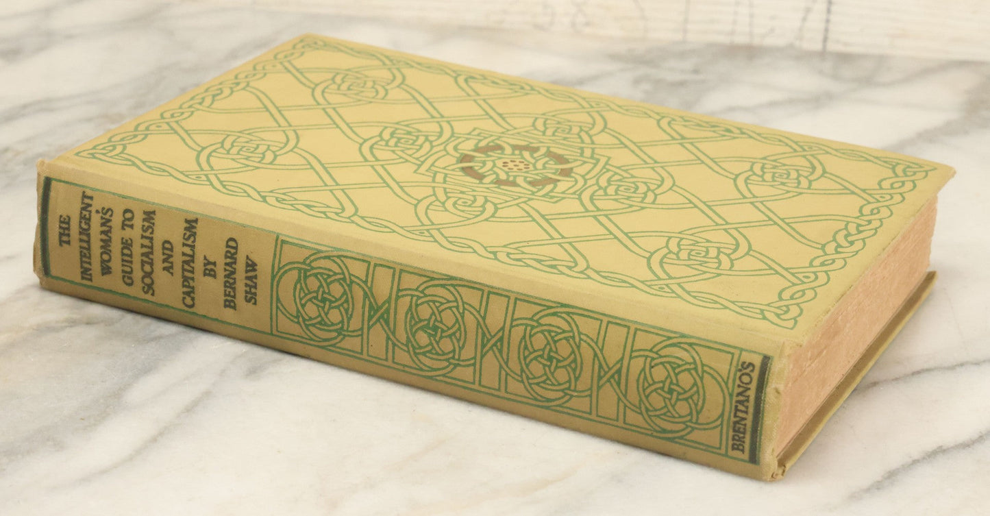 Lot 053 - "The Intelligent Woman's Guide To Socialism And Capitalism", Vintage Book By Bernard Shaw, Brentano's Publishers, New York, First Printing, June, 1928