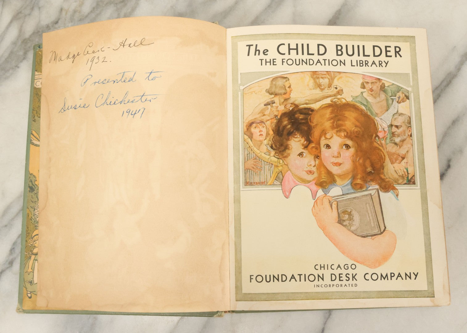 Lot 056 - "The Child Builder, Contributions On The Education Of The Young Child", Vintage Children's Education Book With An Introduction By Patty Smith Hill, Illustrated, Copyright 1931