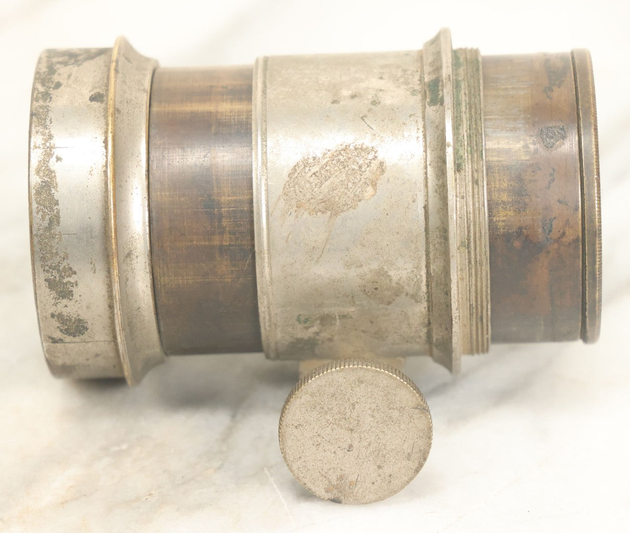 Lot 001 - Antique Wooden Camera By American Optical Company, Scovill Manufacturing Company, Proprietors, With New York, With Lens (Does Not Fit Camera) And Case From M.B. Loughman Photographic Apparatus, Boston - See Condition Notes