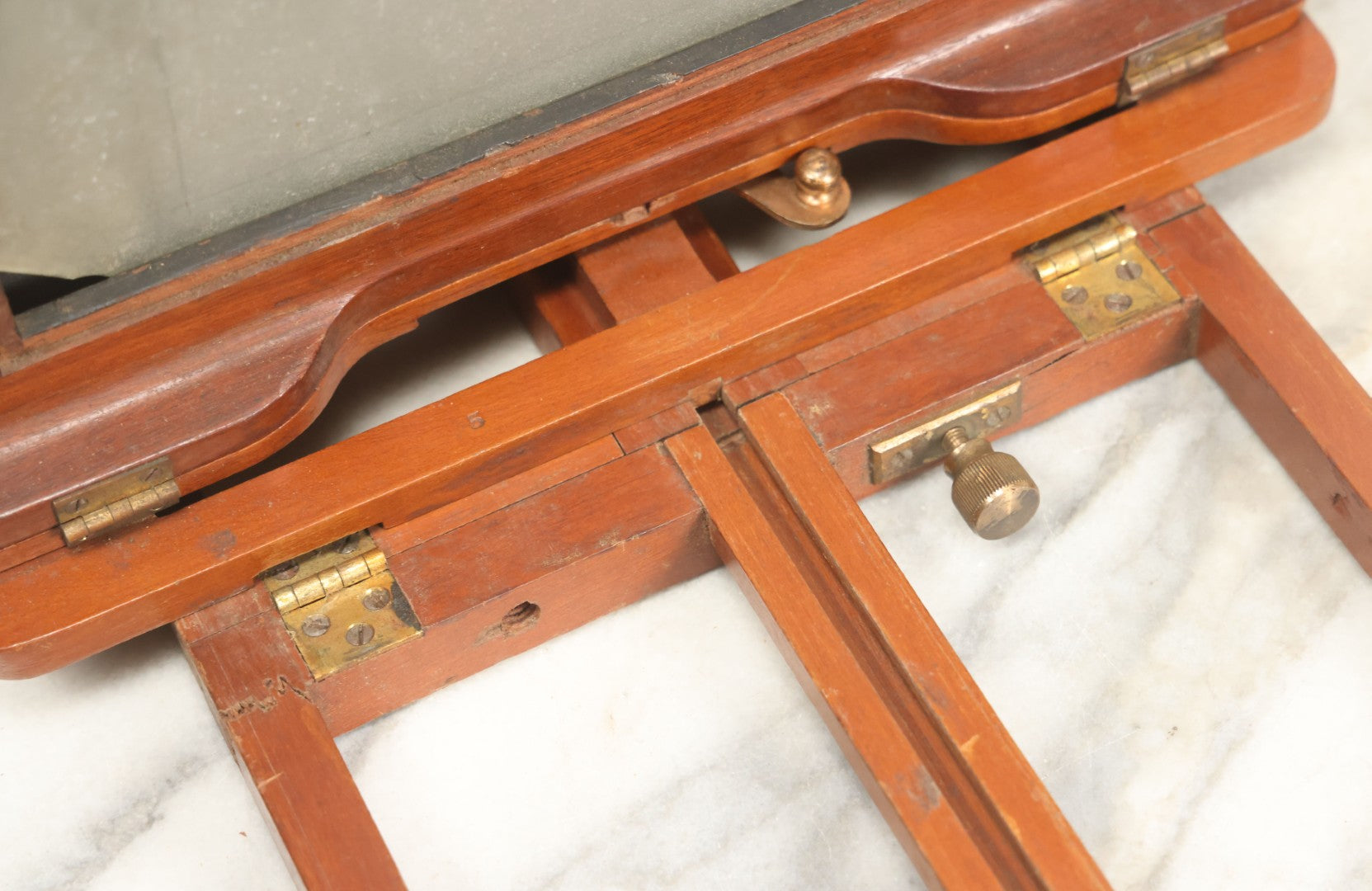 Lot 001 - Antique Wooden Camera By American Optical Company, Scovill Manufacturing Company, Proprietors, With New York, With Lens (Does Not Fit Camera) And Case From M.B. Loughman Photographic Apparatus, Boston - See Condition Notes