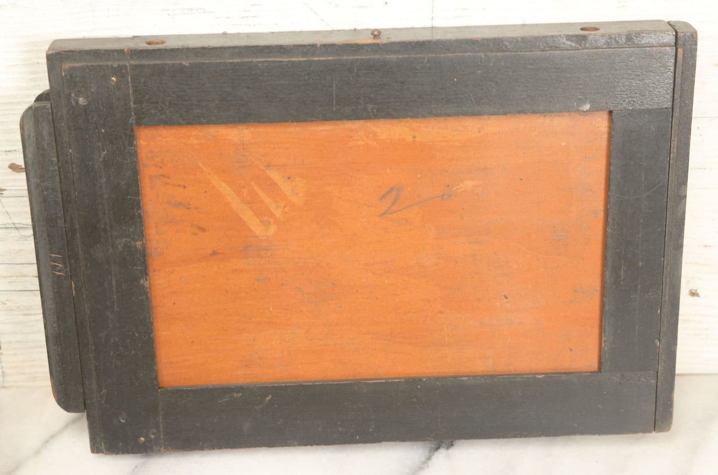 Lot 001 - Antique Wooden Camera By American Optical Company, Scovill Manufacturing Company, Proprietors, With New York, With Lens (Does Not Fit Camera) And Case From M.B. Loughman Photographic Apparatus, Boston - See Condition Notes
