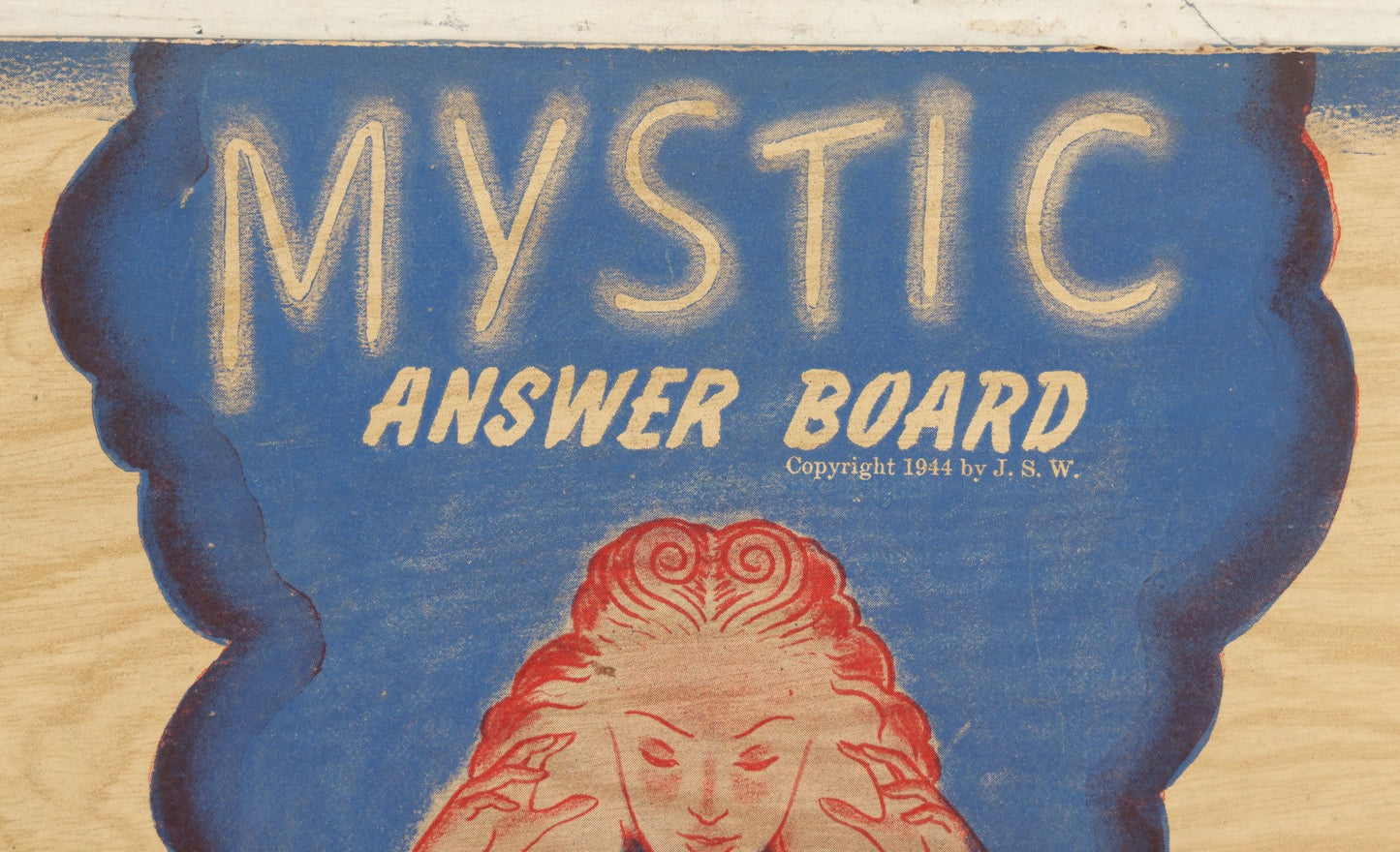 Lot 004 - Vintage Mystic Answer Board Ouija Talking Spirit Board, Copyright 1944 By J.S.W., Remington-Morse, Chicago & New York