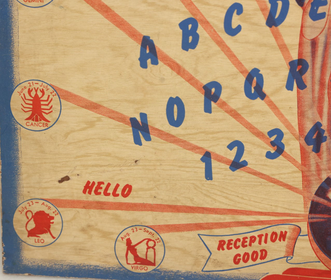 Lot 004 - Vintage Mystic Answer Board Ouija Talking Spirit Board, Copyright 1944 By J.S.W., Remington-Morse, Chicago & New York