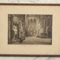 Lot 091 - Antique Framed Photographic Print, The Poet's Corner, Westminster Abbey, London, England, Copyright 1900 By A.W. Elson & Co., Boston, Overall Dimensions 12-1/2" x 9-1/2"