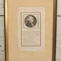 Lot 092 - Antique French Engraved Poetic Tribute Commemorating An Eye Surgeon (Oculist) Named M. Arrachant Restoring Eyesight To His Father Through Cataract Surgery, Excerpt From The Journal Of Paris, Circa Late 18th Century, In Frame, 8-5/8" x 12"
