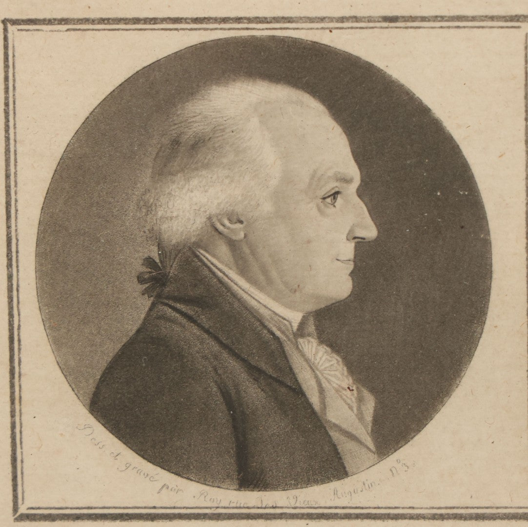 Lot 092 - Antique French Engraved Poetic Tribute Commemorating An Eye Surgeon (Oculist) Named M. Arrachant Restoring Eyesight To His Father Through Cataract Surgery, Excerpt From The Journal Of Paris, Circa Late 18th Century, In Frame, 8-5/8" x 12"