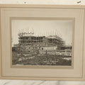 Lot 100 - Single Antique Boarded Photo Depicting A Building Under Construction, Possibly A Church In Queens, New York, With Posters Advertising The Fox Ridgewood Theater, Photo Marked "Condition Of Operations, May 19, 1925"