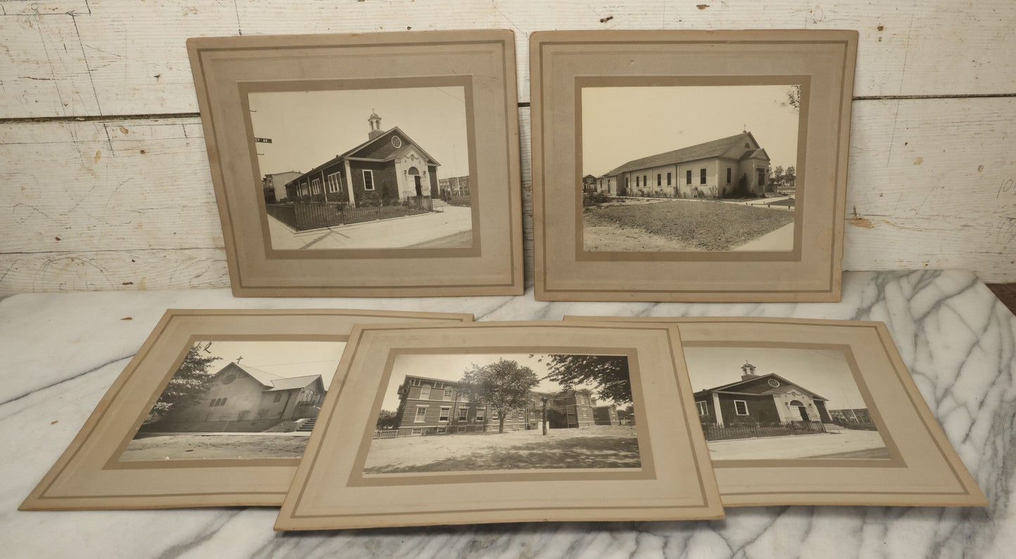 Lot 101 - Grouping Of Five Antique Boarded Photographs Of Churches, Likely In And Around New York City, Capitol Photo Service, Commercial Photographers, New York City