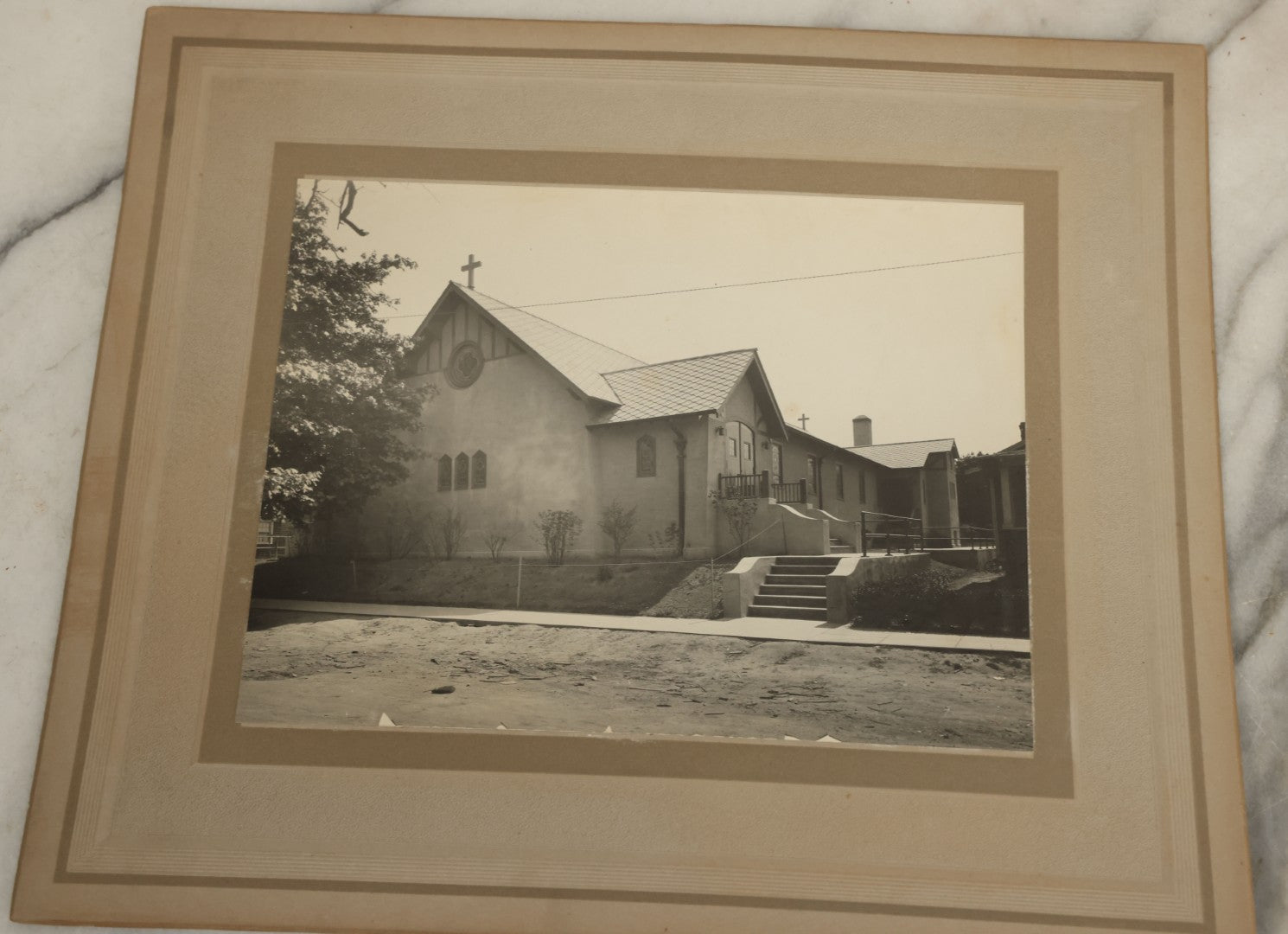 Lot 101 - Grouping Of Five Antique Boarded Photographs Of Churches, Likely In And Around New York City, Capitol Photo Service, Commercial Photographers, New York City