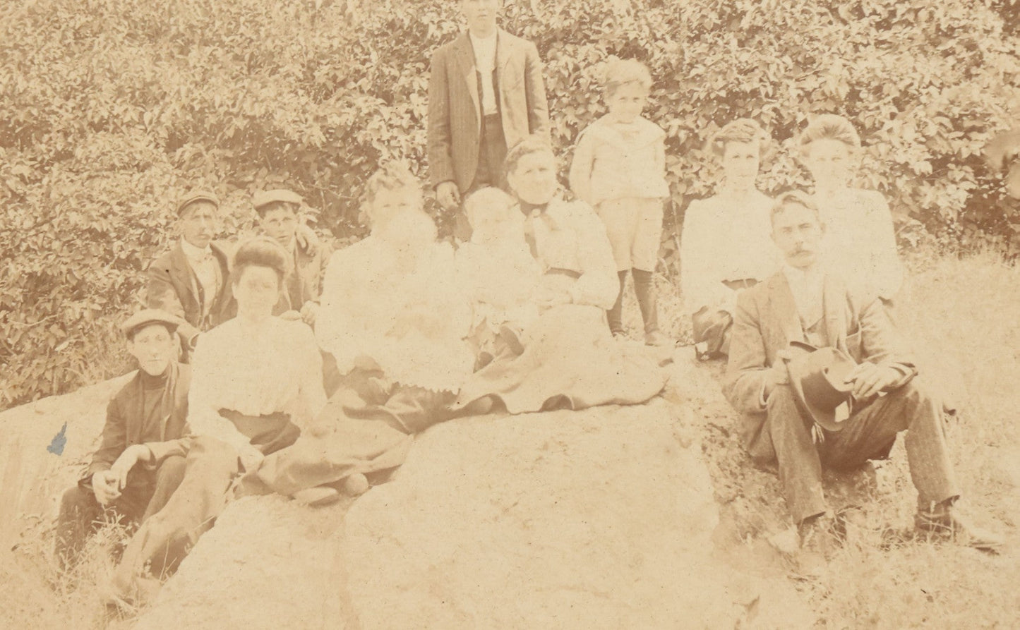 Lot 103 - Grouping Of Three Antique Boarded Photographs Including School Children With Diplomas, Grouping Outdoors In Gardiner, Maine, And Class Of School Children In Front Of Brick Wall