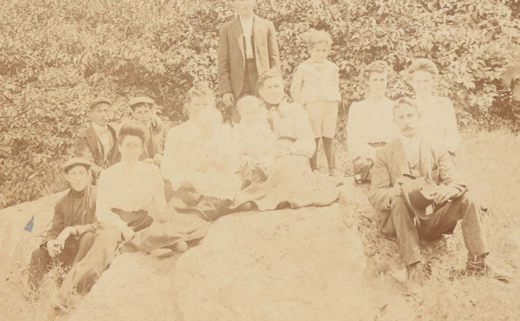 Lot 103 - Grouping Of Three Antique Boarded Photographs Including School Children With Diplomas, Grouping Outdoors In Gardiner, Maine, And Class Of School Children In Front Of Brick Wall