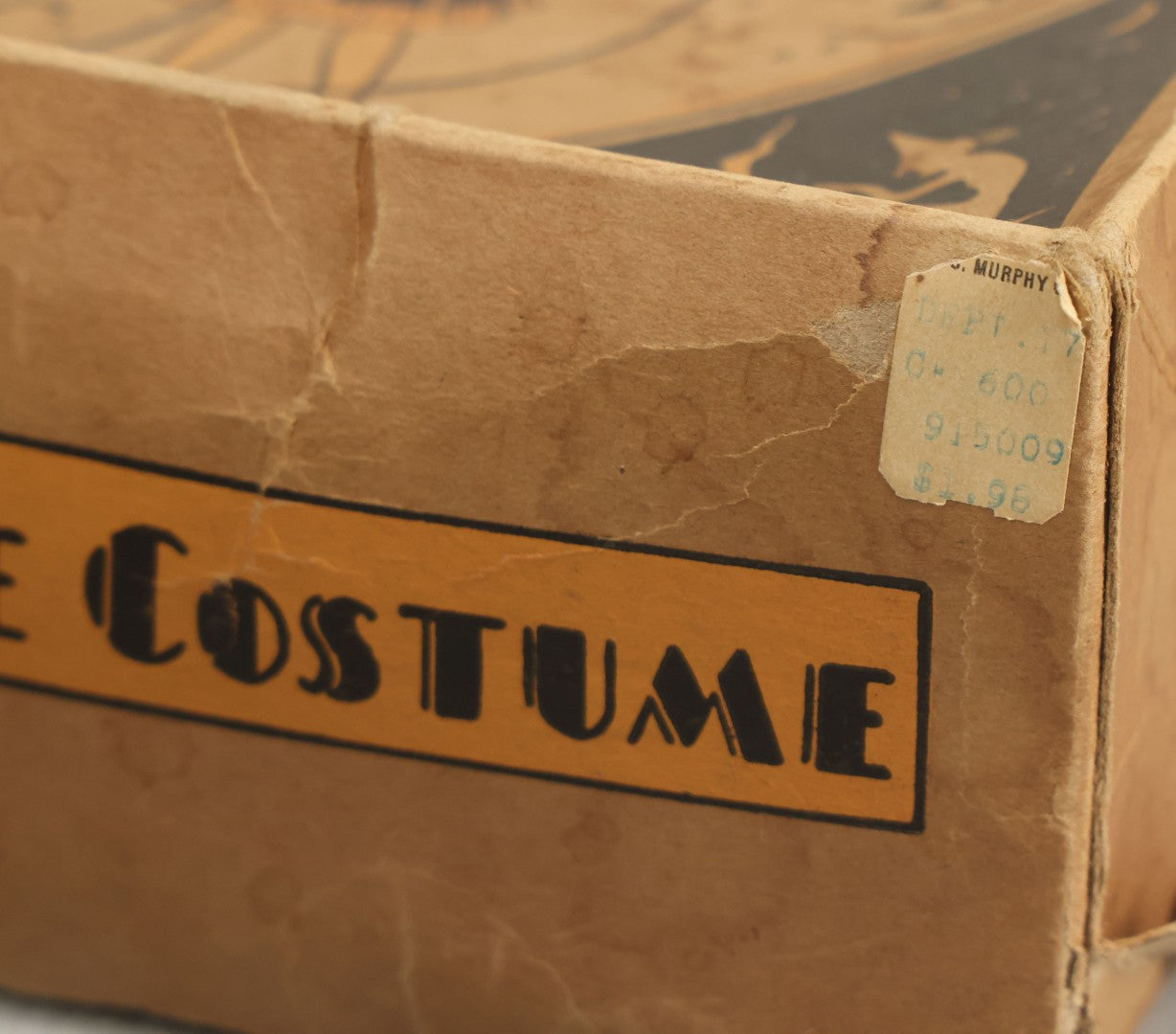 Lot 006 - Vintage Masquerade Halloween Costume In Cardboard Box With Halloween Party, Witch Graphics, Including Mask, Hat, And Costume
