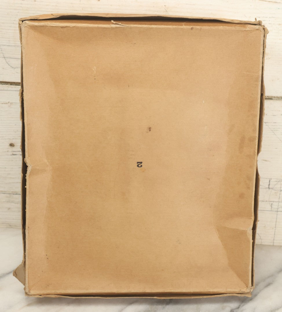 Lot 006 - Vintage Masquerade Halloween Costume In Cardboard Box With Halloween Party, Witch Graphics, Including Mask, Hat, And Costume