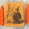 Lot 109 - Vintage Box Of Orange Halloween Candles, Quantity Four, With Witch Graphic On Box, "Special Candles To Fit Lanterns"