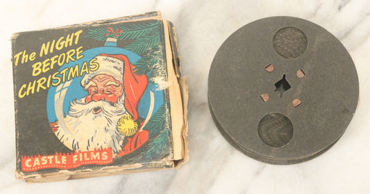 Lot 116 - Vintage "The Night Before Christmas" 16Mm Motion Picture Film, By Castle Films, No. 807, In Box, Note Box Worn