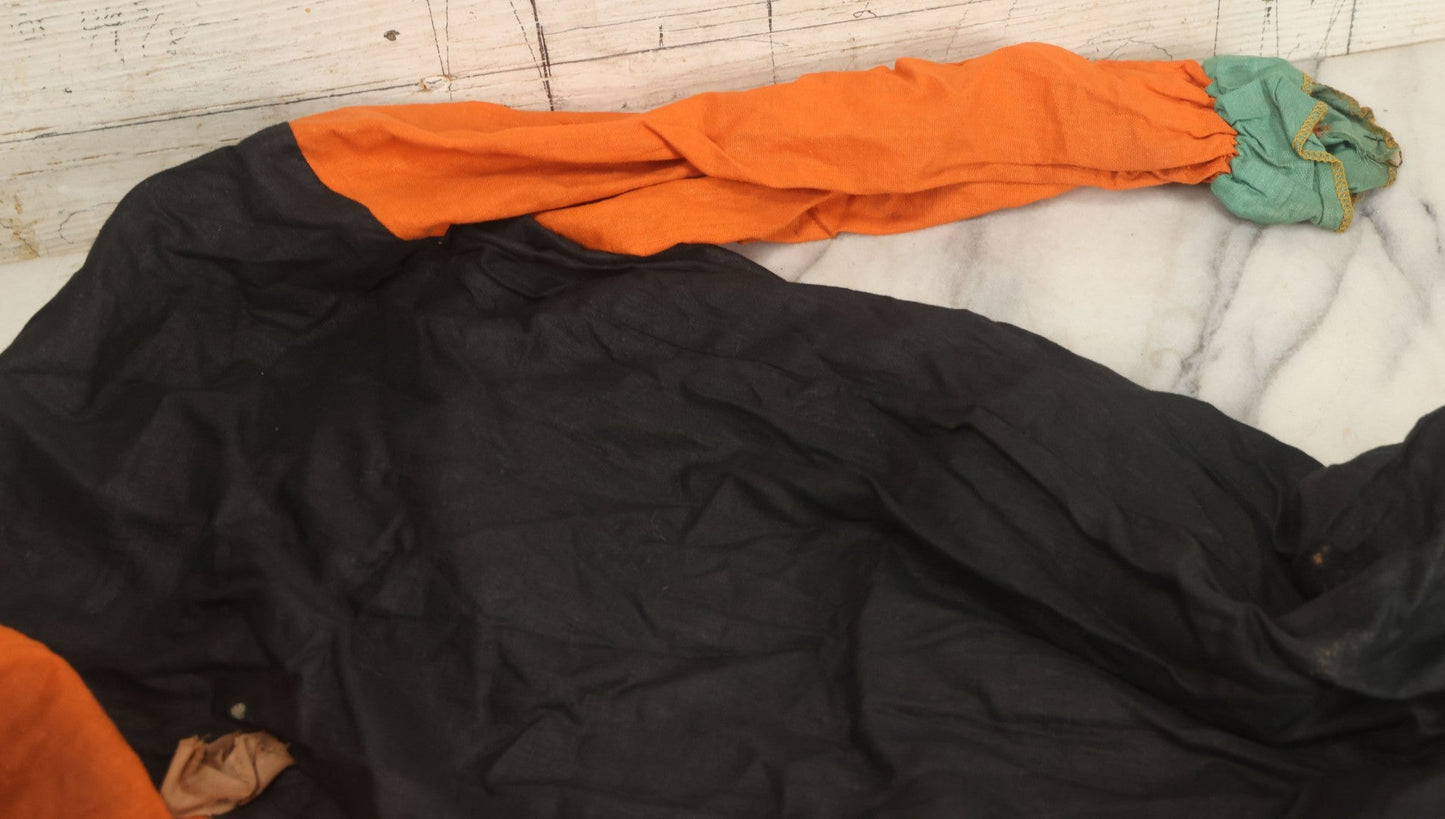 Lot 006 - Vintage Masquerade Halloween Costume In Cardboard Box With Halloween Party, Witch Graphics, Including Mask, Hat, And Costume