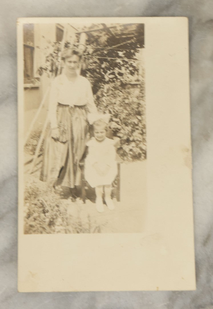 Lot 124 - Grouping Of Nine Antique And Vintage Real Photo Postcards R.P.P.C. Depicting Men, Women, And Children, Including Elderly Woman With Dog