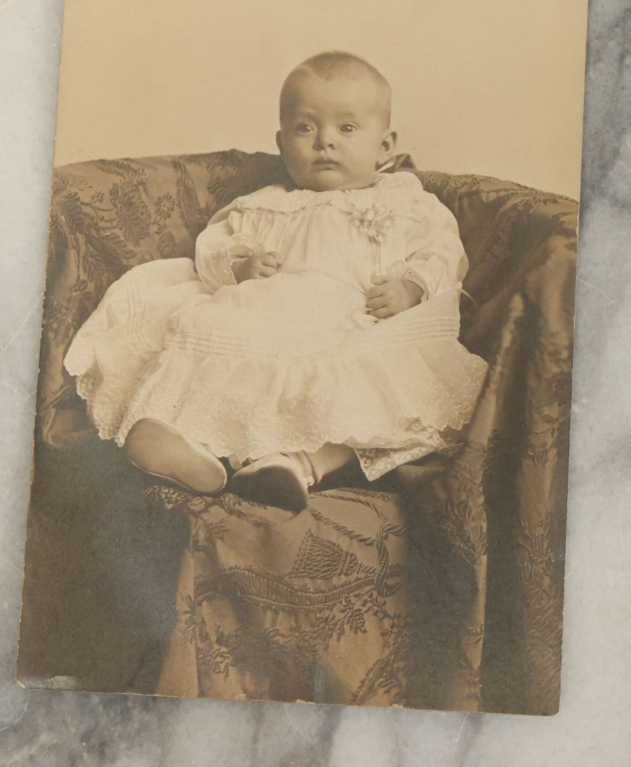 Lot 124 - Grouping Of Nine Antique And Vintage Real Photo Postcards R.P.P.C. Depicting Men, Women, And Children, Including Elderly Woman With Dog