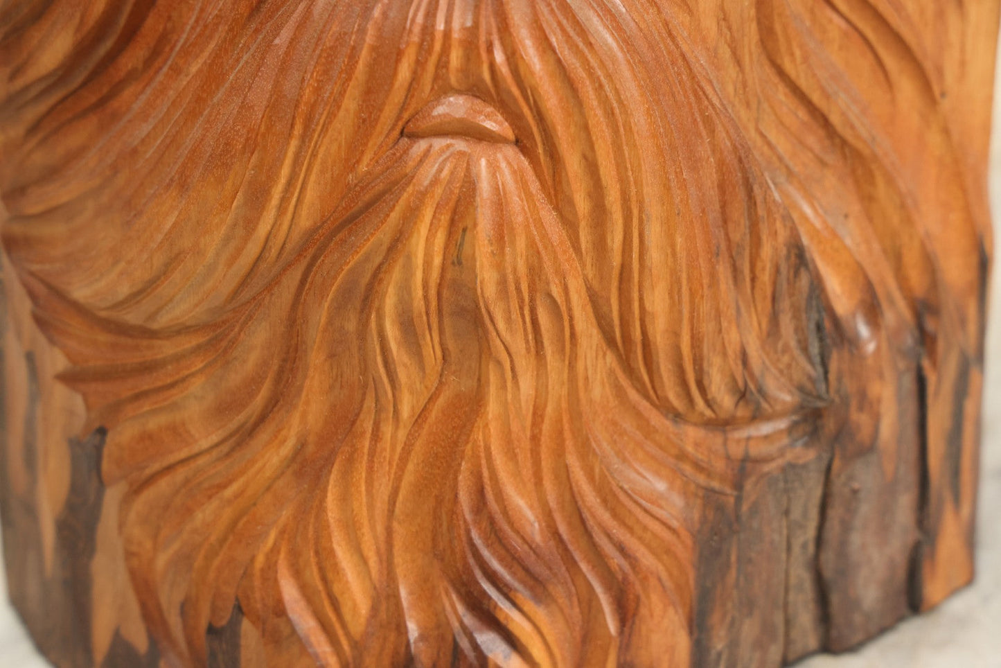 Lot 007 - Vintage Hand Carved Wooden Wizard Folk Art Sculpture, Artist Signed, David Smus, 1990
