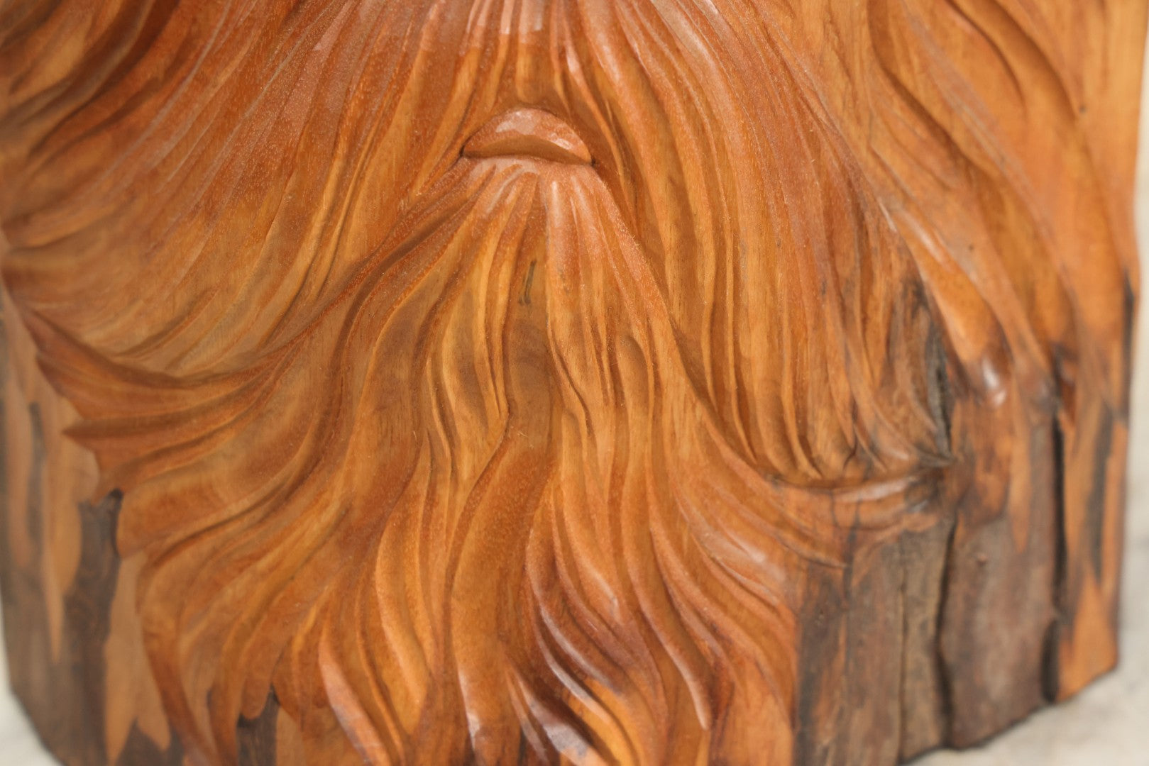 Lot 007 - Vintage Hand Carved Wooden Wizard Folk Art Sculpture, Artist Signed, David Smus, 1990