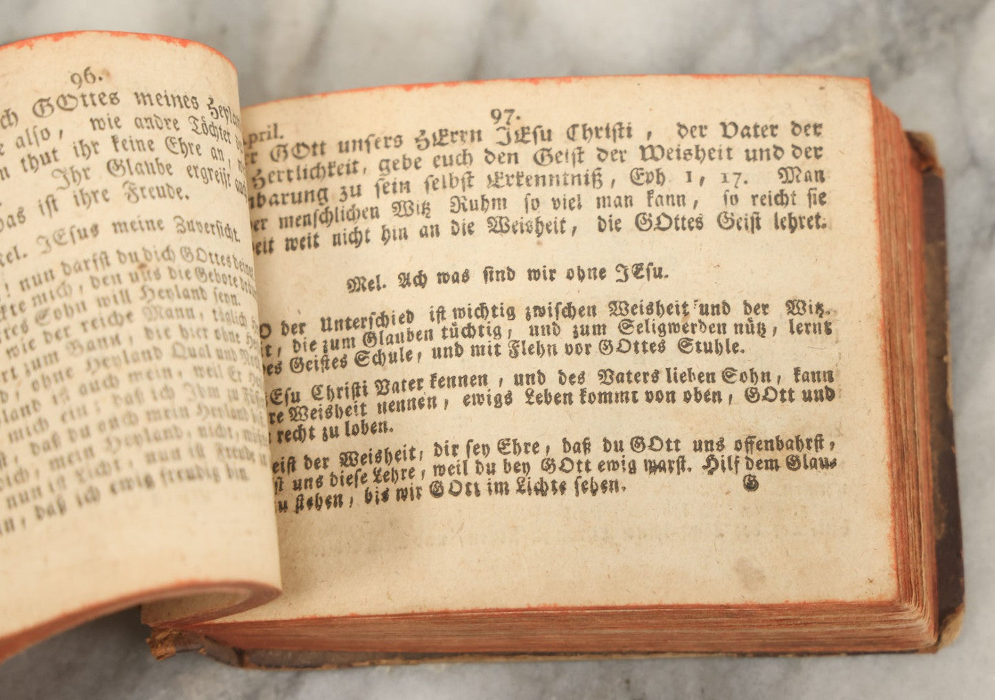 Lot 127 - "Geistliches Liederkästlein Zum Lobe Gottes" ("Little Spiritual Song Chest For The Praise Of God") Antique German Devotional Book By M. Philipp Friedrich Hiller, Lutheran Pastor, Part I, Printed In Sulzbach By August Friedrich Macklot, 1805.