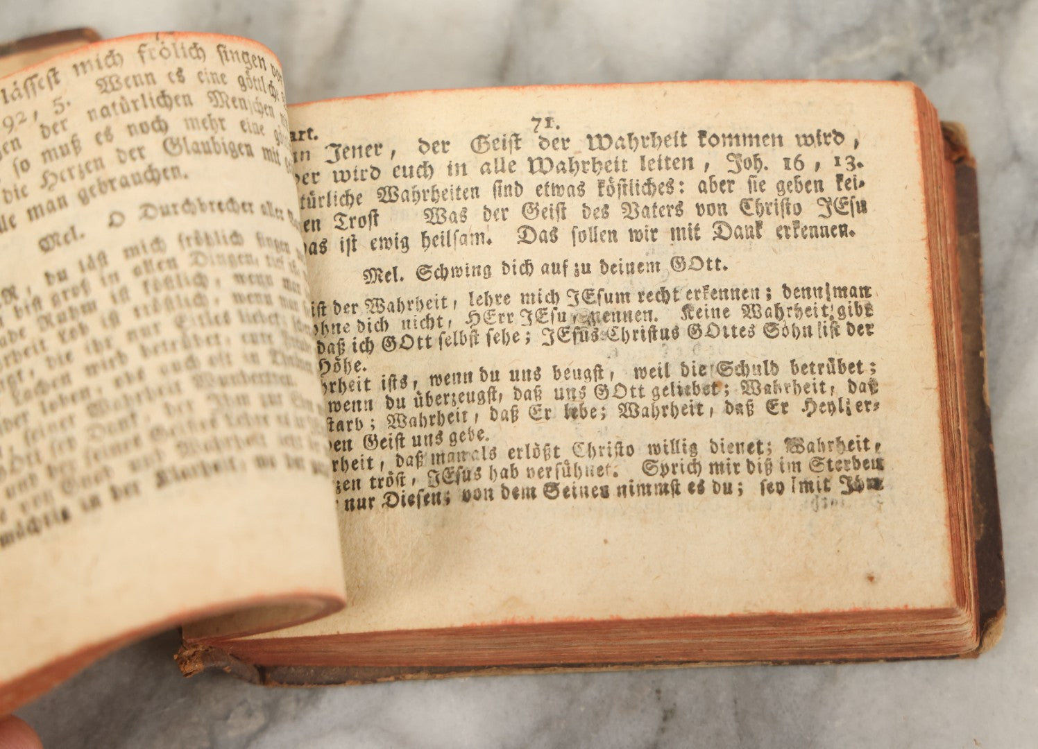 Lot 127 - "Geistliches Liederkästlein Zum Lobe Gottes" ("Little Spiritual Song Chest For The Praise Of God") Antique German Devotional Book By M. Philipp Friedrich Hiller, Lutheran Pastor, Part I, Printed In Sulzbach By August Friedrich Macklot, 1805.