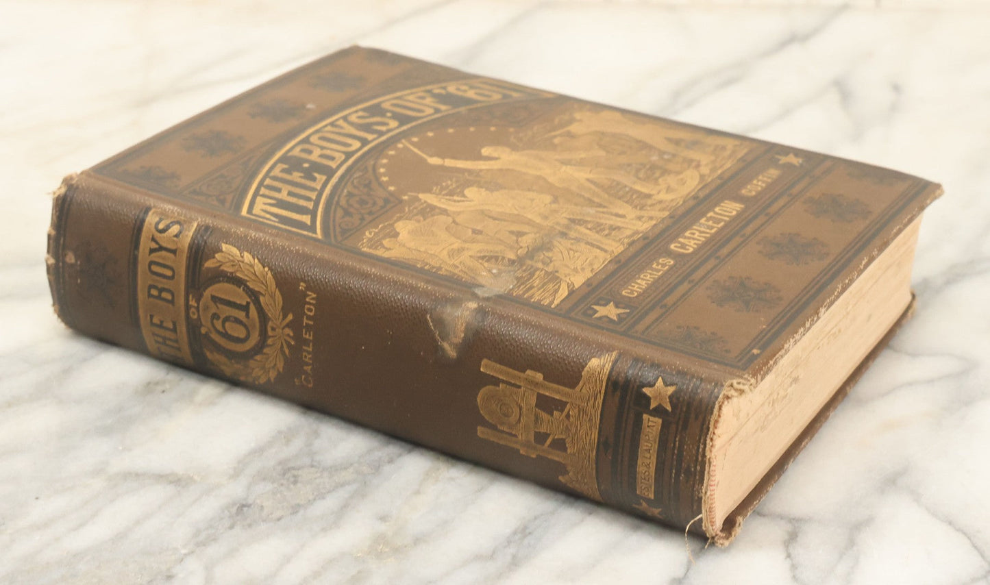 Lot 128 - "The Boys Of '61; Or, Four Years Of Fighting, Personal Observation With The Army And Navy" Antique Civil War History Book By Charles Carleton Coffin, Estes And Lauriat, Publishers, Boston, 1881, Illustrated, Note Binding Wear