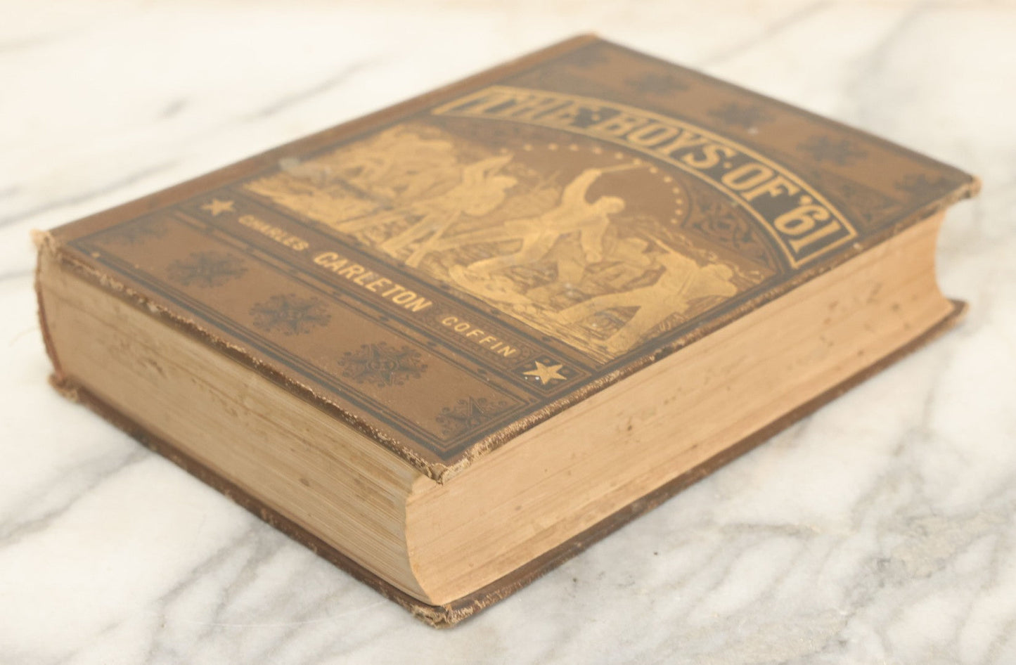 Lot 128 - "The Boys Of '61; Or, Four Years Of Fighting, Personal Observation With The Army And Navy" Antique Civil War History Book By Charles Carleton Coffin, Estes And Lauriat, Publishers, Boston, 1881, Illustrated, Note Binding Wear