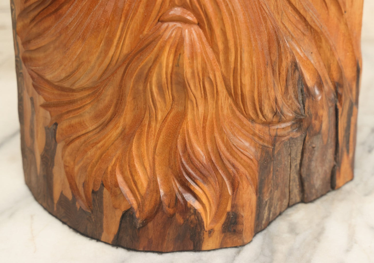 Lot 007 - Vintage Hand Carved Wooden Wizard Folk Art Sculpture, Artist Signed, David Smus, 1990