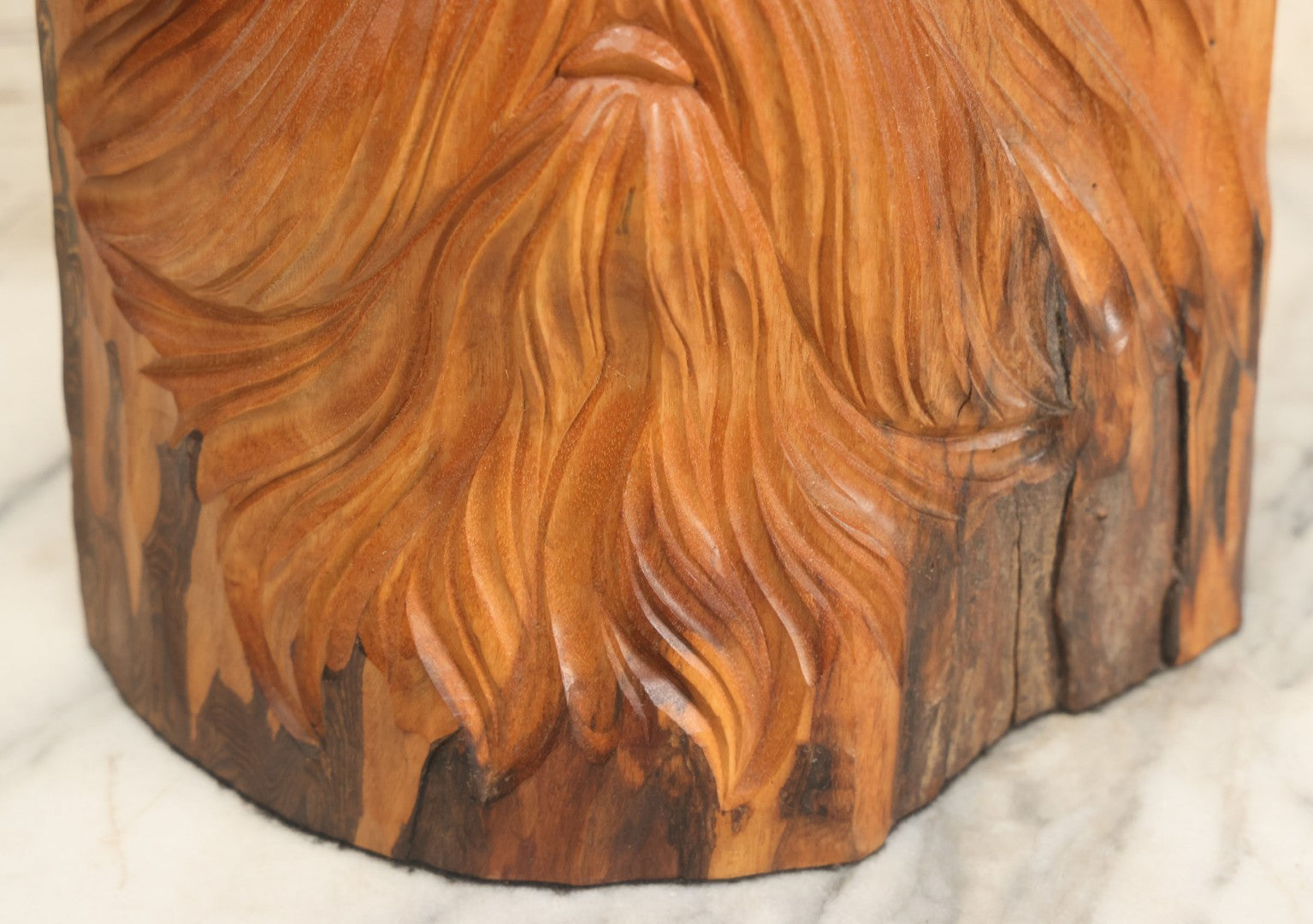 Lot 007 - Vintage Hand Carved Wooden Wizard Folk Art Sculpture, Artist Signed, David Smus, 1990