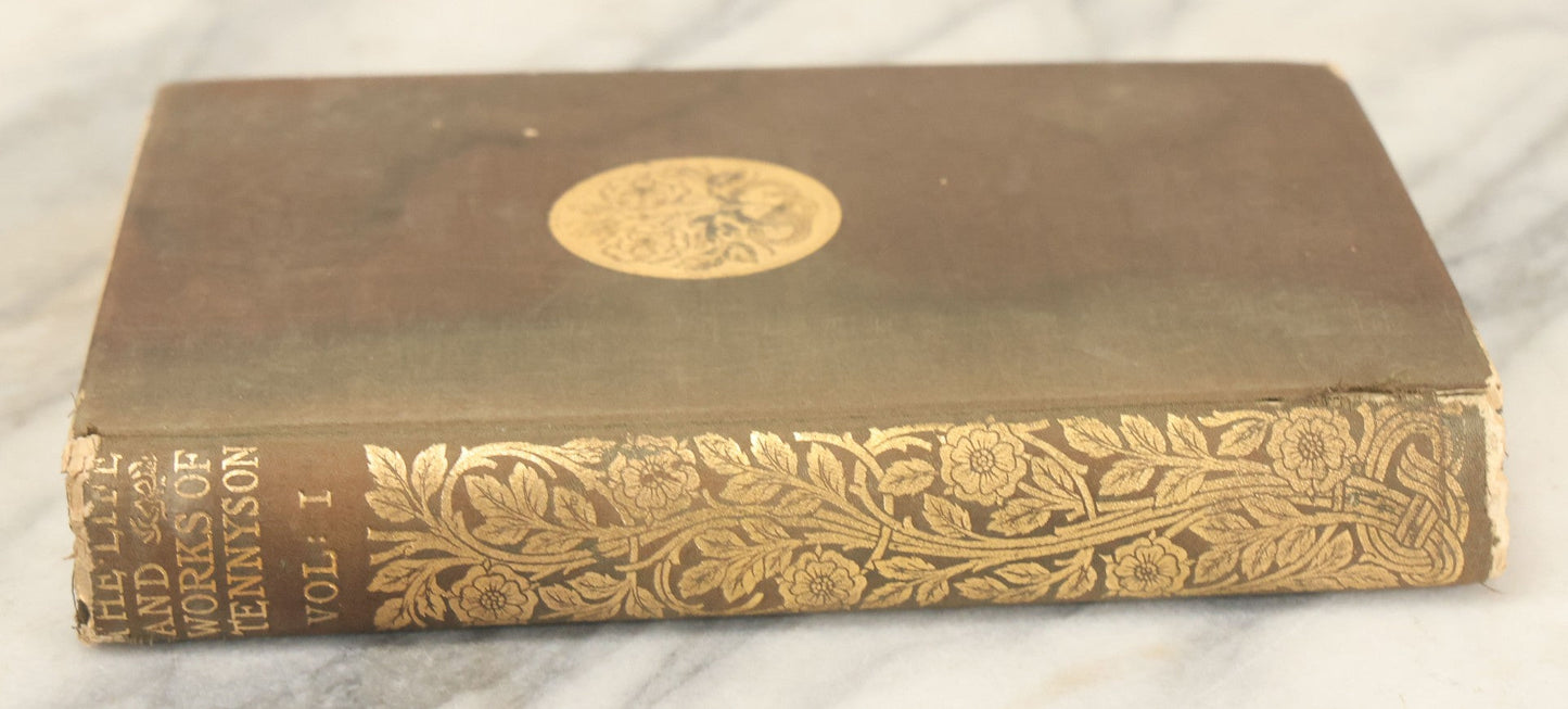 Lot 133 - "The Life And Works Of Alfred Lord Tennyson" Antique Book, Volume I Of X, "A Memoir By His Son," The Macmillan Company, Publishers, New York, 1899, Sparsely Illustrated