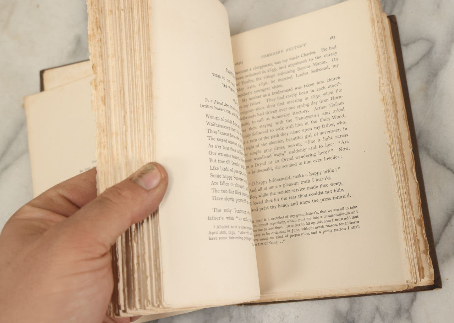 Lot 133 - "The Life And Works Of Alfred Lord Tennyson" Antique Book, Volume I Of X, "A Memoir By His Son," The Macmillan Company, Publishers, New York, 1899, Sparsely Illustrated