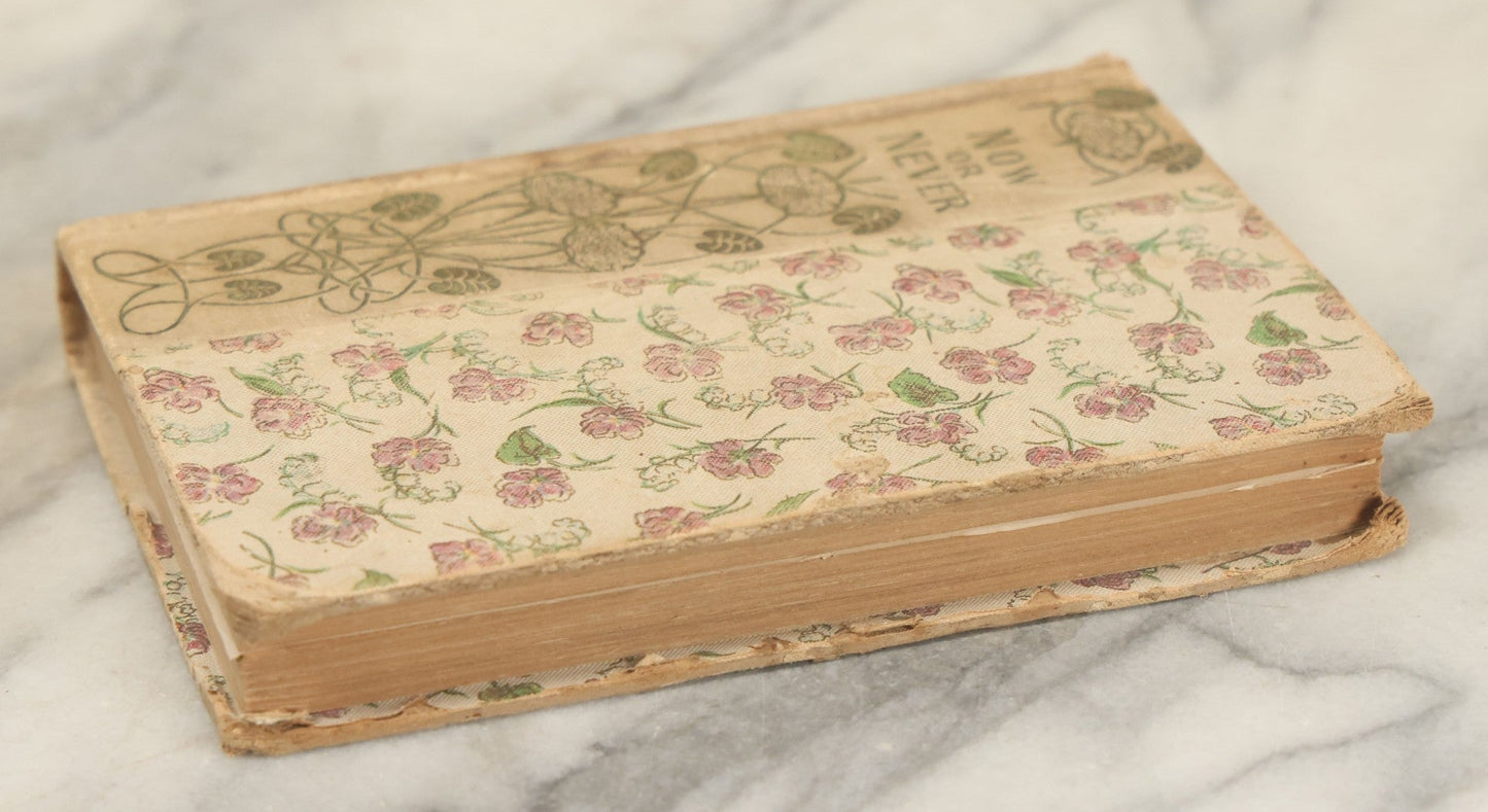 Lot 135 - "Now Or Never, Or The Adventures Of Bobby Bright" Antique Book By Oliver Optic, With Art Nouveau Cover, W.B. Conkey Company, Publishers, Chicago, 1900