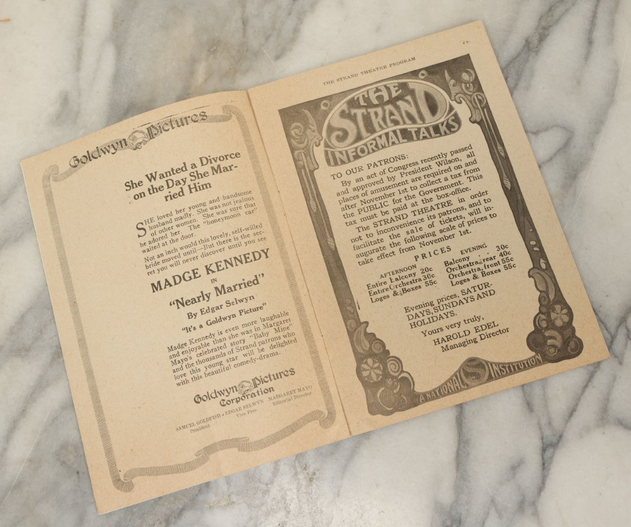 Lot 140 - Grouping Of Three Antique And Vintage Theater Playbills Including The Strand Theater, The Harris Theater, And Forty-Fourth Street Theatre, New York City