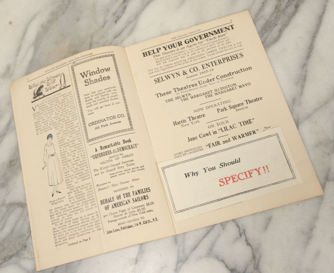 Lot 140 - Grouping Of Three Antique And Vintage Theater Playbills Including The Strand Theater, The Harris Theater, And Forty-Fourth Street Theatre, New York City