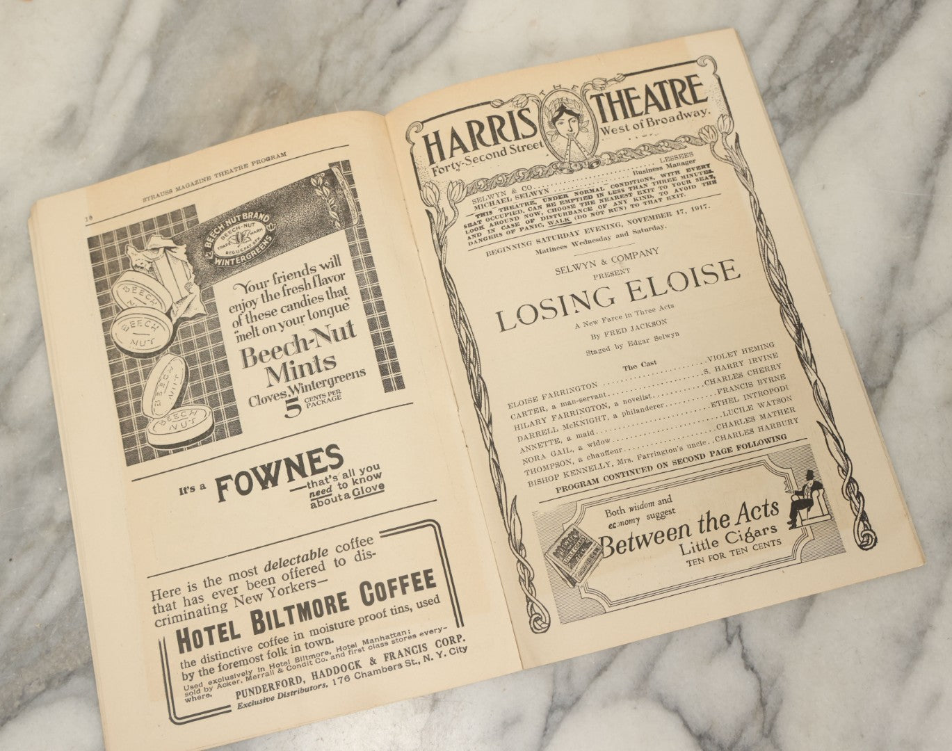Lot 140 - Grouping Of Three Antique And Vintage Theater Playbills Including The Strand Theater, The Harris Theater, And Forty-Fourth Street Theatre, New York City