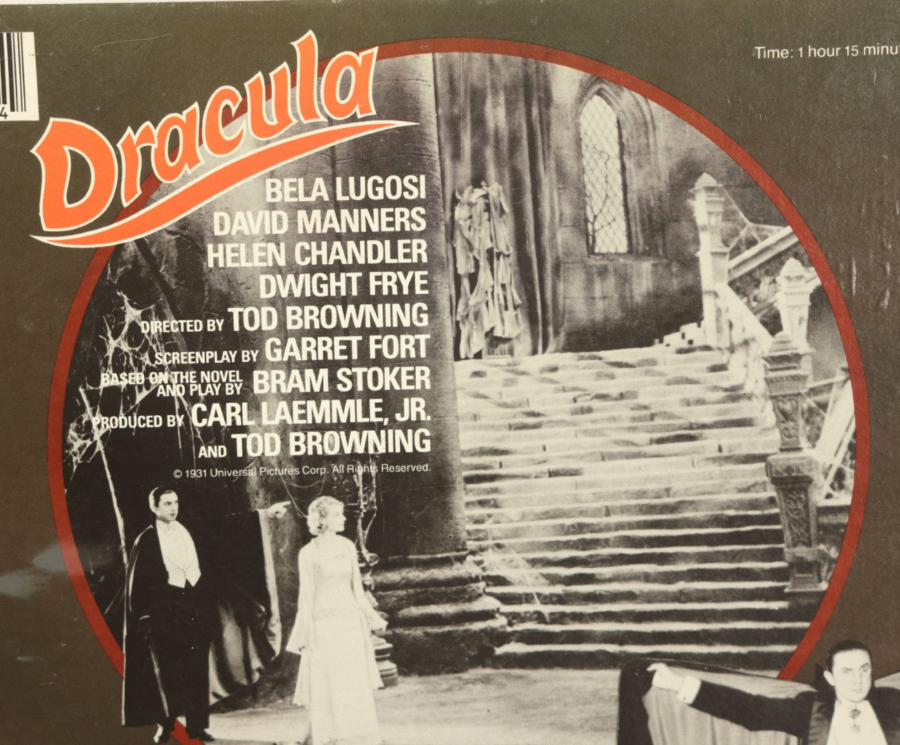 Lot 009 - Vintage Movie Laserdisc Of The Original "Dracula" (1931) Starring Bela Lugosi, R.C.A. Videodiscs / M.C.A. Videodiscs Inc., Copyright 1983