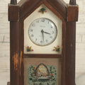 Lot 045 - Vintage Steeple Clock Style Pocket Watch Display Holder With Westclox Bull's Eye Pocket Watch (Not Working), Beehive Motif, Identification, Dated 1960