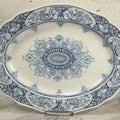 Lot 064 - Vintage Wedgwood Neoclassical Revival Transferware Platter With Griffin Motif, Greco-Roman Architectural Elements, Urns, Circa 1932, 17-1/4" x 13-1/2"