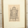 Lot 082 - Antique Religious Architectural Engraving, "Autare" (Altar), Depicting The Baptism Of Christ, Other Scenes, Published By Frederik De Wit (Dutch, C. 1629–1706), Circa Late 17th Century, In Frame, Overall Dimensions 13-1/4" x 17-1/4"