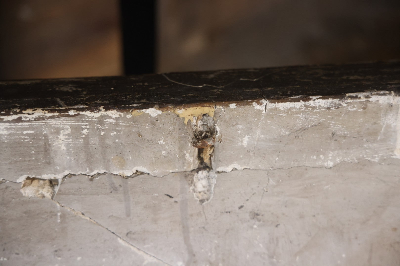 Antique Third Station Of The Cross, Jesus Falls For The First Time, Plaster Relief Plaque, Likely From A Charge, Note Heavy Wear And Degradation, Cracks