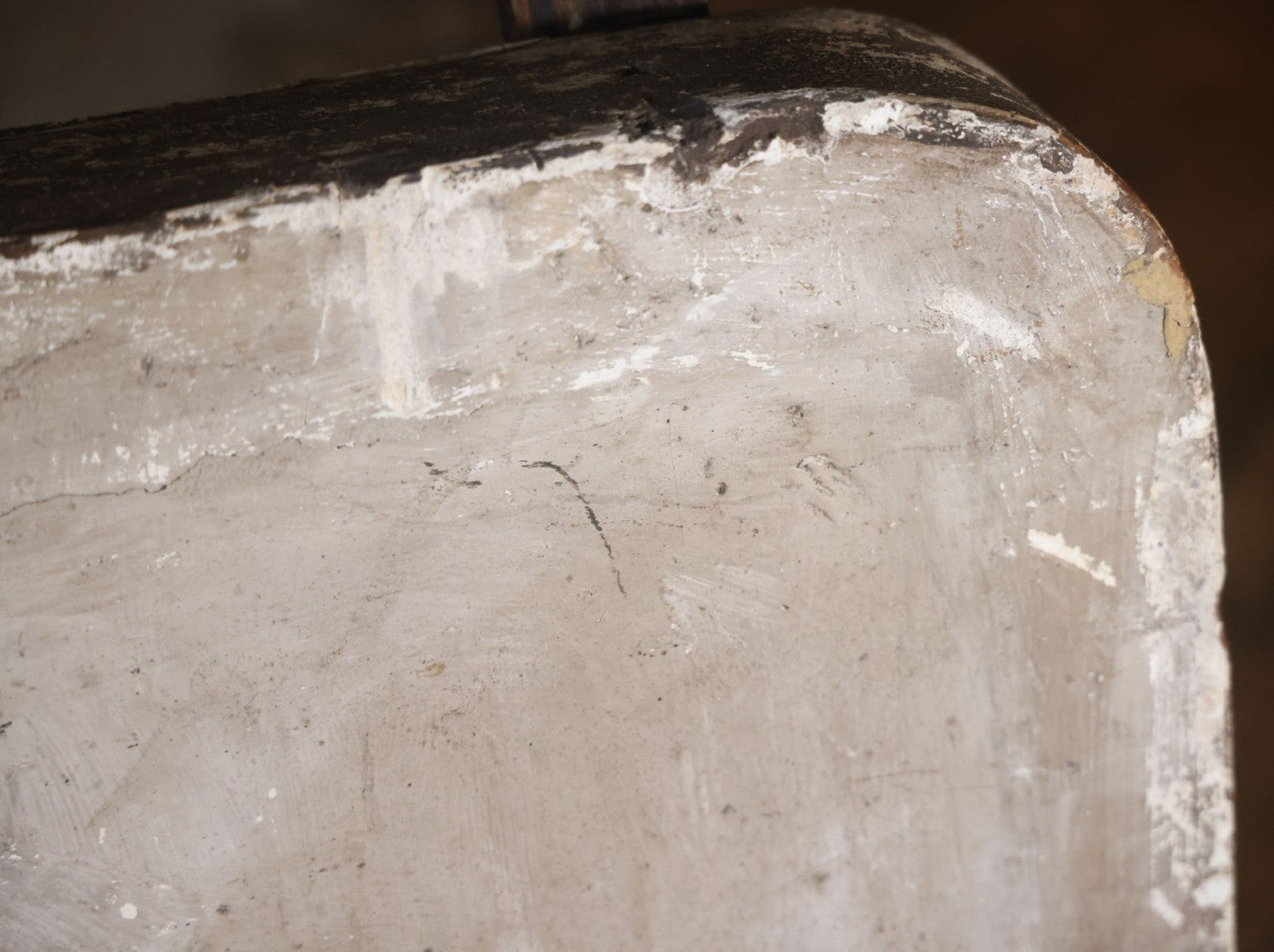 Antique Third Station Of The Cross, Jesus Falls For The First Time, Plaster Relief Plaque, Likely From A Charge, Note Heavy Wear And Degradation, Cracks