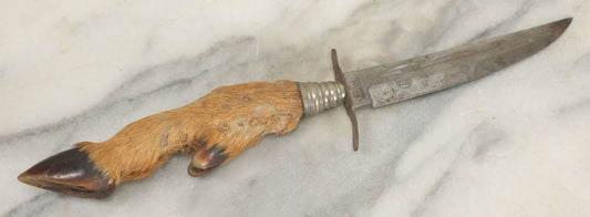 Lot 010 - Vintage Taxidermy Deer Hoof Knife, Marked Edge Brand, Solingen, Germany, No. 465