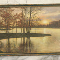 Lot 094 - Antique Lihtographed Photo Print Titled Of Sunset Point, Providence, Rhode Island, By David Davidson, In Frame, 16-1/8" x 9-3/4"