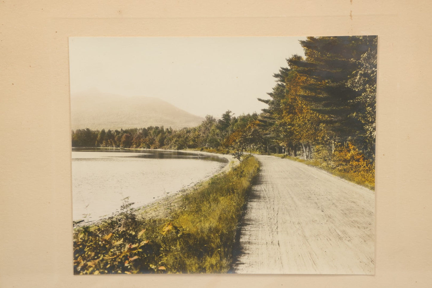 Lot 095 - Antique Photograph Titled "Lake Chocorua" Photo Of  New Hampshire Lake By David Davidson, Artist Signed, In Frame, 16-1/8" x 13-1/8"